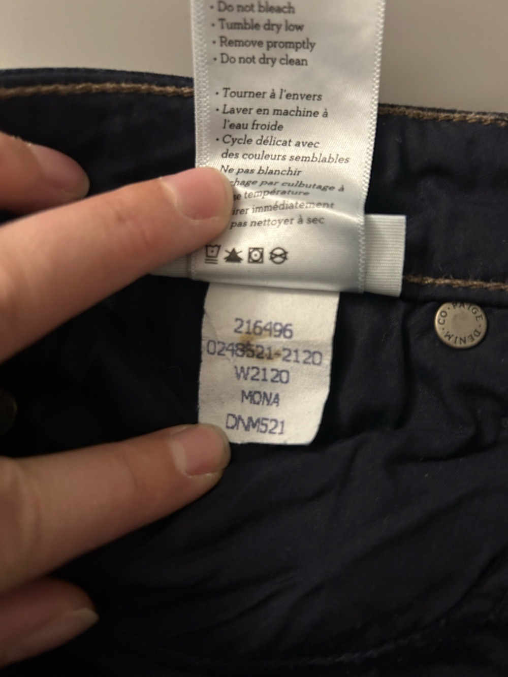 PAIGE Midnight Indigo Skyline Skinny Jeans Size 25 - Picture 7 of 7